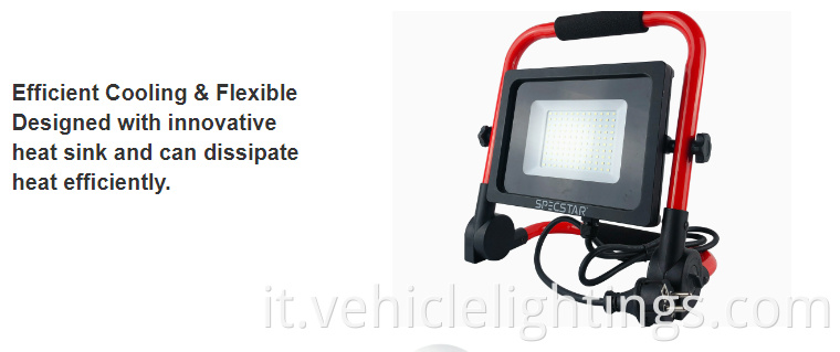 Luce di lavoro a LED 50W IP65 Imploratura impermeabile Piegatura portatile Dimmingeless LED LED LED LED